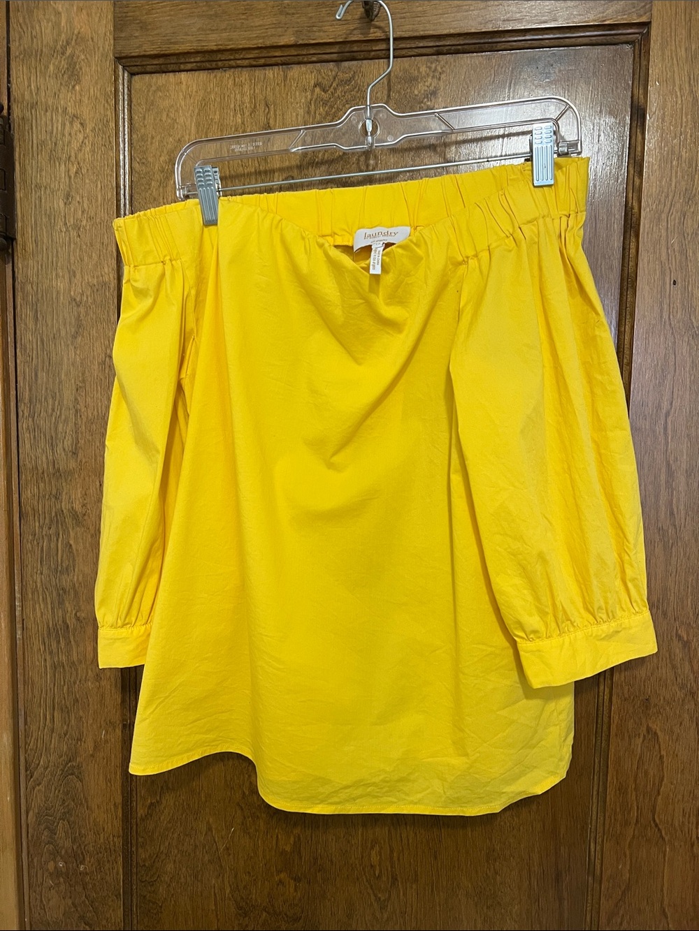 Laundry By Shelli Segal Yellow Off-Shoulder Blouse